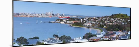 Elevated View over Devenport Towards Cbd Illuminated at Dawn, Auckland, New Zealand-Doug Pearson-Mounted Photographic Print
