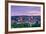 Elevated View over Donauworth Old Town Illuminated at Sunset, Donauworth, Swabia, Bavaria, Germany-Doug Pearson-Framed Photographic Print