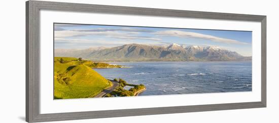 Elevated View over Dramatic Coastal Landscape, Kaikoura, South Island, New Zealand-Doug Pearson-Framed Photographic Print