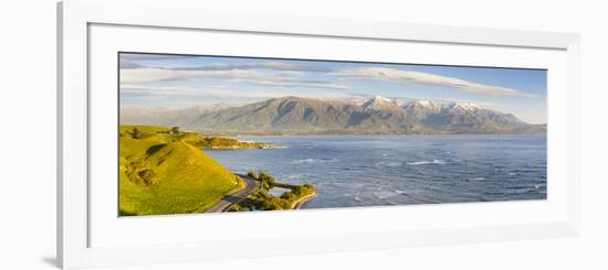 Elevated View over Dramatic Coastal Landscape, Kaikoura, South Island, New Zealand-Doug Pearson-Framed Photographic Print