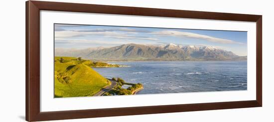 Elevated View over Dramatic Coastal Landscape, Kaikoura, South Island, New Zealand-Doug Pearson-Framed Photographic Print