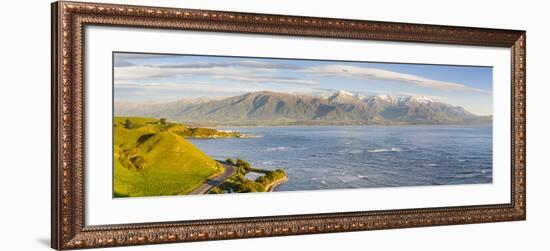 Elevated View over Dramatic Coastal Landscape, Kaikoura, South Island, New Zealand-Doug Pearson-Framed Photographic Print