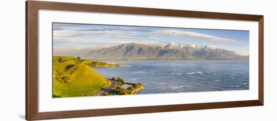 Elevated View over Dramatic Coastal Landscape, Kaikoura, South Island, New Zealand-Doug Pearson-Framed Photographic Print