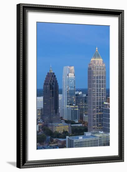 Elevated View over Interstate 85 Passing the Atlanta Skyline-Gavin Hellier-Framed Photographic Print