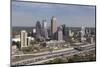 Elevated View over Interstate 85 Passing the Atlanta Skyline-Gavin Hellier-Mounted Photographic Print