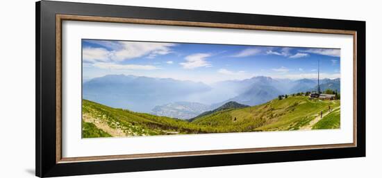 Elevated View over Lake Maggiore from Cardada Cimetta, Locarno, Tessin, Ticino, Switzerland-Doug Pearson-Framed Photographic Print