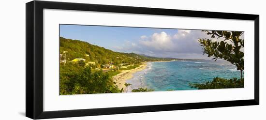 Elevated View over Long Bay at Sunrise, Portland Parish, Jamaica, Caribbean-Doug Pearson-Framed Photographic Print