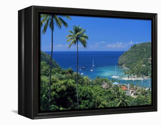 Elevated View Over Marigot Bay, Island of St. Lucia, Windward Islands, West Indies, Caribbean-Yadid Levy-Framed Premier Image Canvas