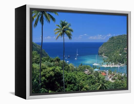 Elevated View Over Marigot Bay, Island of St. Lucia, Windward Islands, West Indies, Caribbean-Yadid Levy-Framed Premier Image Canvas