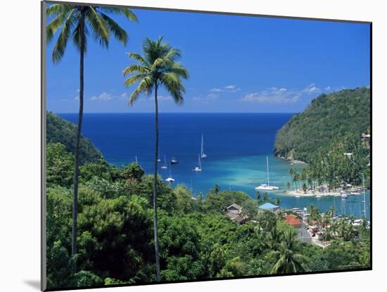 Elevated View Over Marigot Bay, Island of St. Lucia, Windward Islands, West Indies, Caribbean-Yadid Levy-Mounted Photographic Print
