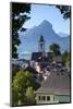Elevated View over Parish Church and St. Wolfgang, Wolfgangsee Lake, Flachgau-Doug Pearson-Mounted Photographic Print
