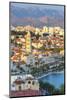 Elevated View over Split's Picturesque Stari Grad and Harbour Illuminated at Sunset-Doug Pearson-Mounted Photographic Print
