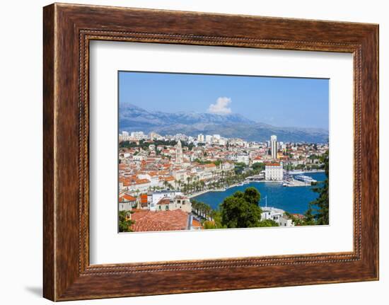 Elevated View over Split's Picturesque Stari Grad and Harbour, Split, Dalmatia, Croatia, Europe-Doug Pearson-Framed Photographic Print