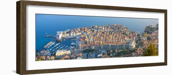 Elevated View over Stari Grad (Old Town), Dubrovnik, Dalmatia, Croatia-Doug Pearson-Framed Photographic Print