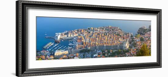 Elevated View over Stari Grad (Old Town), Dubrovnik, Dalmatia, Croatia-Doug Pearson-Framed Photographic Print