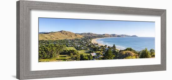 Elevated View over Wainui Beach, Gisborne, East Cape, North Island, New Zealand-Doug Pearson-Framed Photographic Print