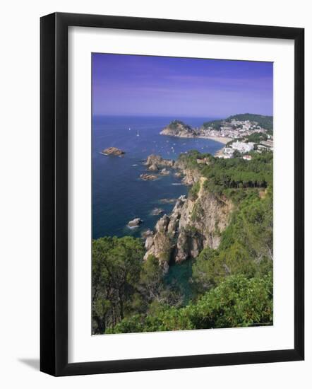 Elevated View Towards Tossa De Mar, Costa Brava, Catalunya (Catalonia) (Cataluna), Spain, Europe-Gavin Hellier-Framed Photographic Print