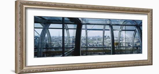 Elevated Walkway in a Museum, Pompidou Centre, Beauborg, Paris, France-null-Framed Photographic Print