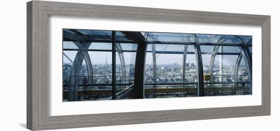 Elevated Walkway in a Museum, Pompidou Centre, Beauborg, Paris, France-null-Framed Photographic Print