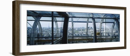 Elevated Walkway in a Museum, Pompidou Centre, Beauborg, Paris, France-null-Framed Photographic Print