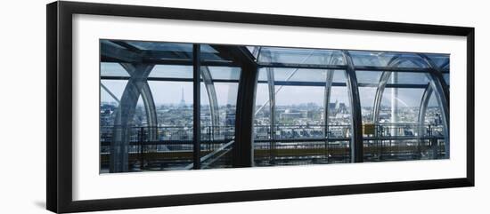 Elevated Walkway in a Museum, Pompidou Centre, Beauborg, Paris, France-null-Framed Photographic Print