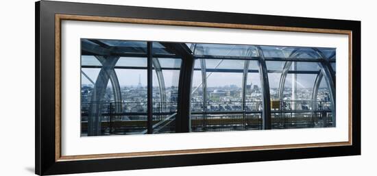 Elevated Walkway in a Museum, Pompidou Centre, Beauborg, Paris, France-null-Framed Photographic Print