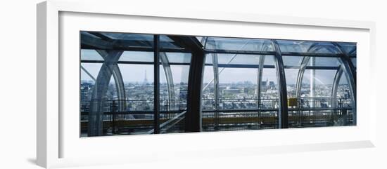 Elevated Walkway in a Museum, Pompidou Centre, Beauborg, Paris, France-null-Framed Photographic Print