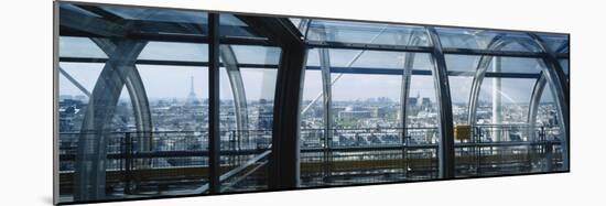 Elevated Walkway in a Museum, Pompidou Centre, Beauborg, Paris, France-null-Mounted Photographic Print