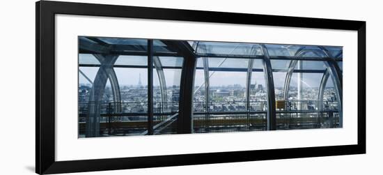 Elevated Walkway in a Museum, Pompidou Centre, Beauborg, Paris, France-null-Framed Photographic Print