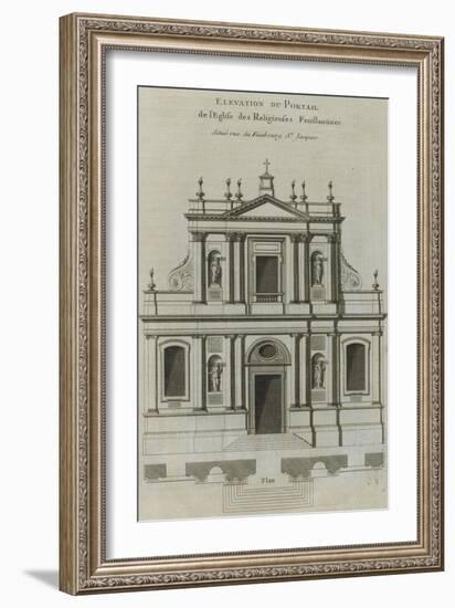 Elévation du portail de l’église du couvent des Feuillantines rue du faubou-Jacques-François Blondel-Framed Giclee Print