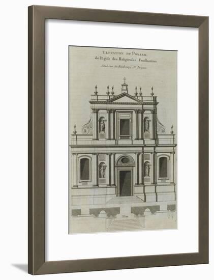 Elévation du portail de l’église du couvent des Feuillantines rue du faubou-Jacques-François Blondel-Framed Giclee Print