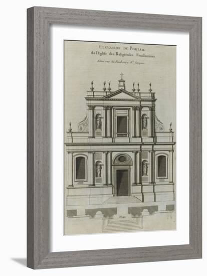 Elévation du portail de l’église du couvent des Feuillantines rue du faubou-Jacques-François Blondel-Framed Giclee Print