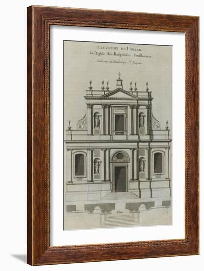 Elévation du portail de l’église du couvent des Feuillantines rue du faubou-Jacques-François Blondel-Framed Giclee Print