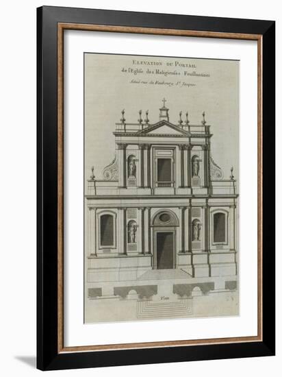 Elévation du portail de l’église du couvent des Feuillantines rue du faubou-Jacques-François Blondel-Framed Giclee Print