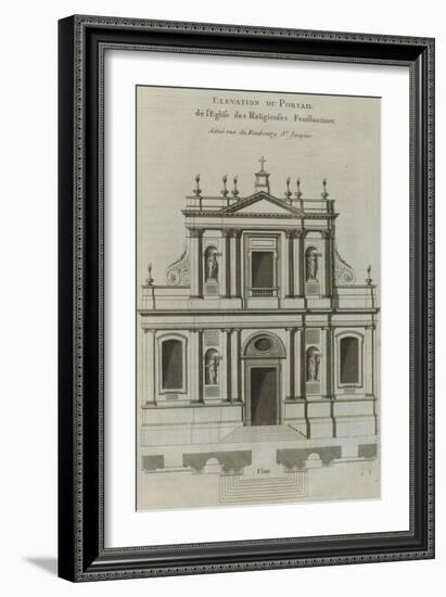 Elévation du portail de l’église du couvent des Feuillantines rue du faubou-Jacques-François Blondel-Framed Giclee Print