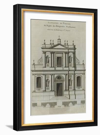 Elévation du portail de l’église du couvent des Feuillantines rue du faubou-Jacques-François Blondel-Framed Giclee Print