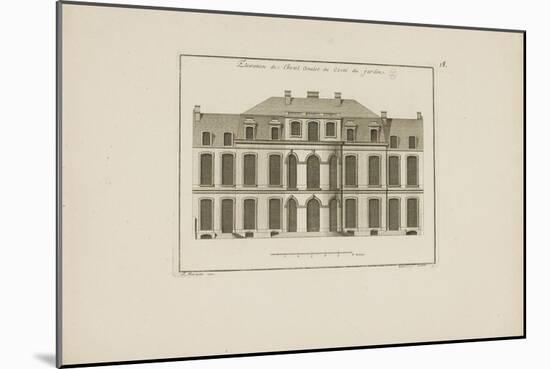 Elevation of the Amelot Mansion House, View from the Garden-Jean Mariette-Mounted Giclee Print