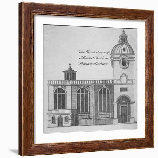 Elevation of the Church of St Benet Fink, City of London, 1760-null-Framed Giclee Print