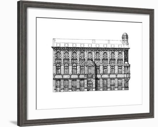 Elevation of the Institute of Chartered Accountants, 1895-John Belcher-Framed Giclee Print