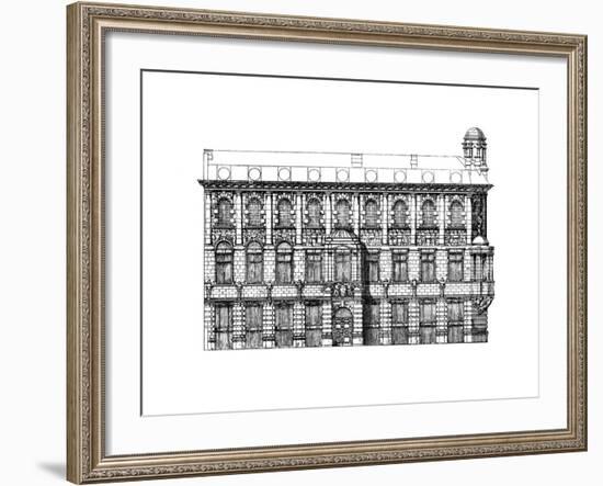 Elevation of the Institute of Chartered Accountants, 1895-John Belcher-Framed Giclee Print