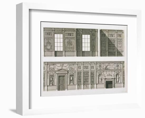 Elevation of the Library at Syon House, circa 1760-69-Robert Adam-Framed Giclee Print