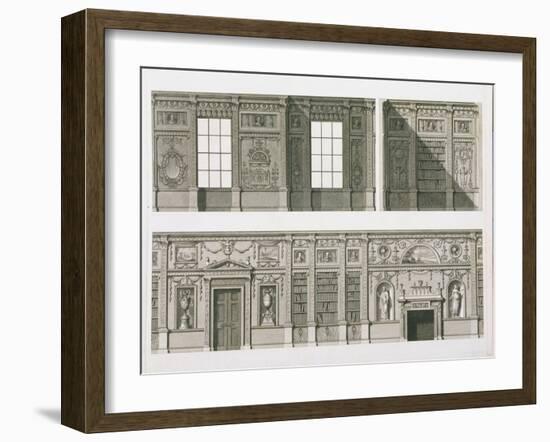 Elevation of the Library at Syon House, circa 1760-69-Robert Adam-Framed Giclee Print