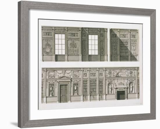 Elevation of the Library at Syon House, circa 1760-69-Robert Adam-Framed Giclee Print