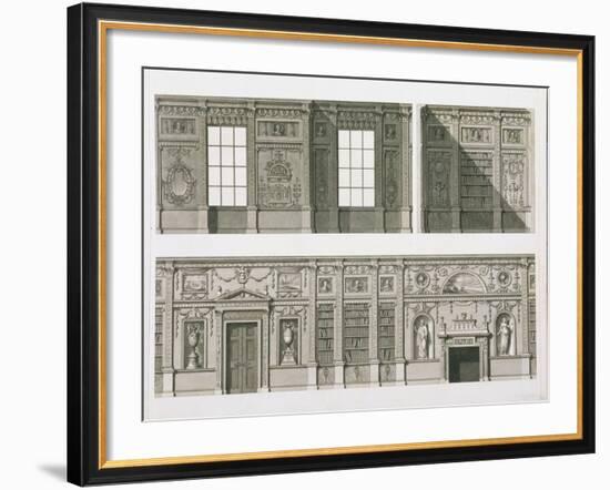 Elevation of the Library at Syon House, circa 1760-69-Robert Adam-Framed Giclee Print