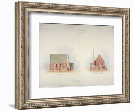 Elevation of the Side and Entrance of Woolwich Chapel, London, 1855-null-Framed Giclee Print