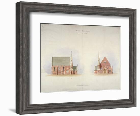 Elevation of the Side and Entrance of Woolwich Chapel, London, 1855-null-Framed Giclee Print