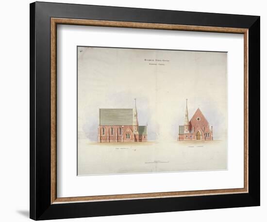Elevation of the Side and Entrance of Woolwich Chapel, London, 1855-null-Framed Giclee Print