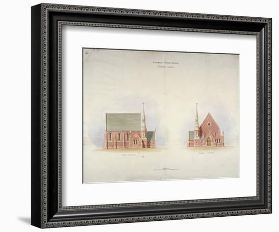 Elevation of the Side and Entrance of Woolwich Chapel, London, 1855-null-Framed Giclee Print