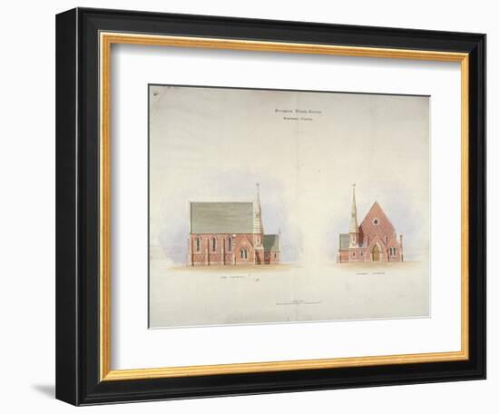 Elevation of the Side and Entrance of Woolwich Chapel, London, 1855-null-Framed Giclee Print