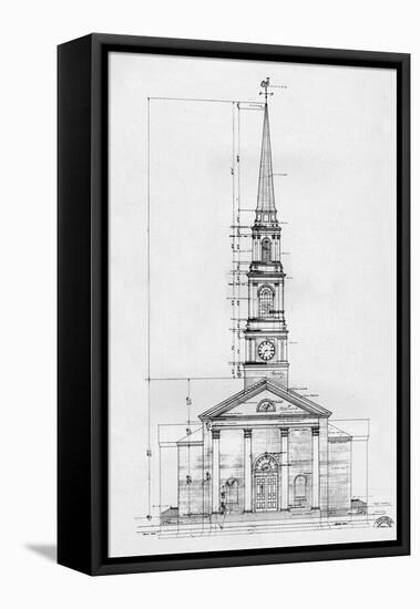 Elevation, the Village Chapel, Pinehurst, North Carolina, 1926-null-Framed Premier Image Canvas